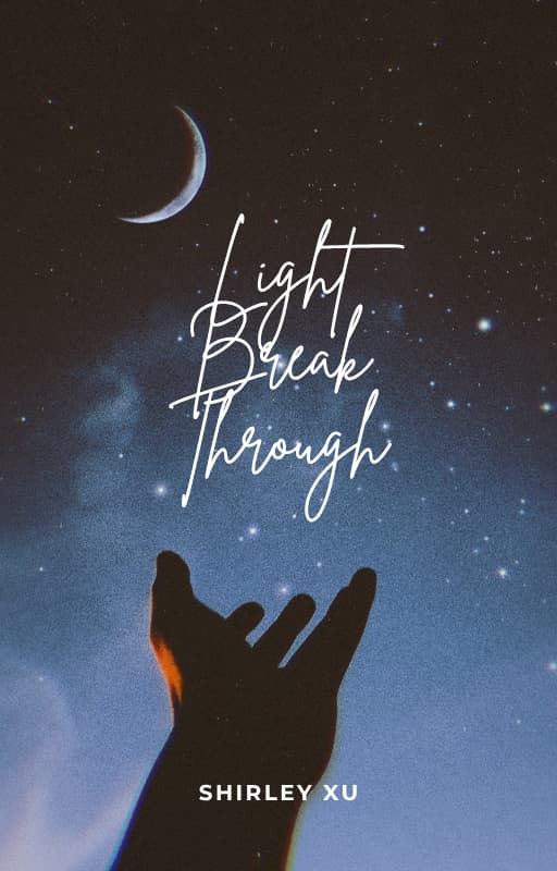 Light Break Through cover: a hand reaching toward a starry sky and crescent moon